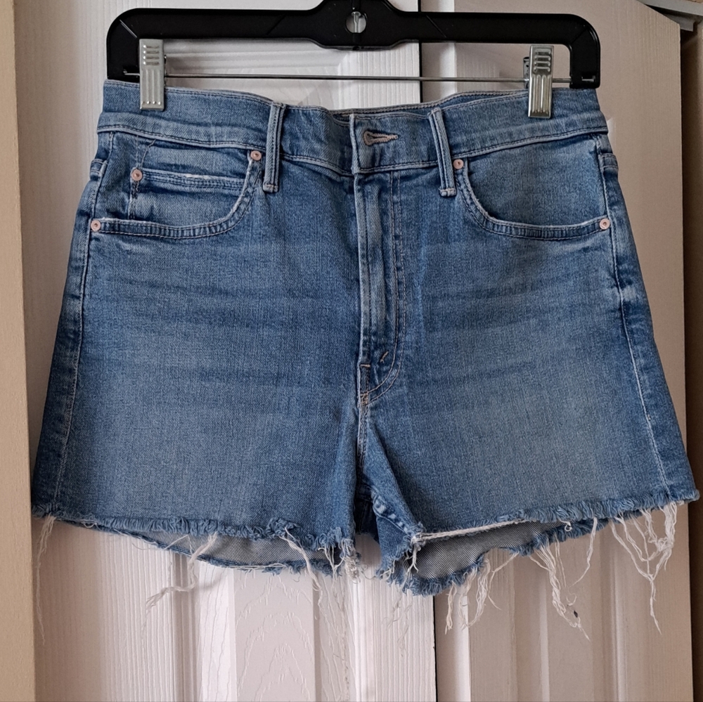 MOTHER Dutchie Short Fray Independent Studies Denim Short Sz27 LikeNW/OT